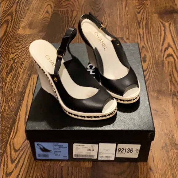 CHANEL Shoes - Chanel wedges 36.5